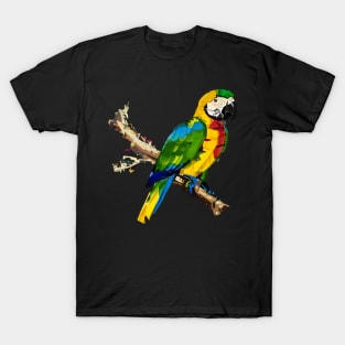 Color Abstract Expressionist Parrot T-Shirt